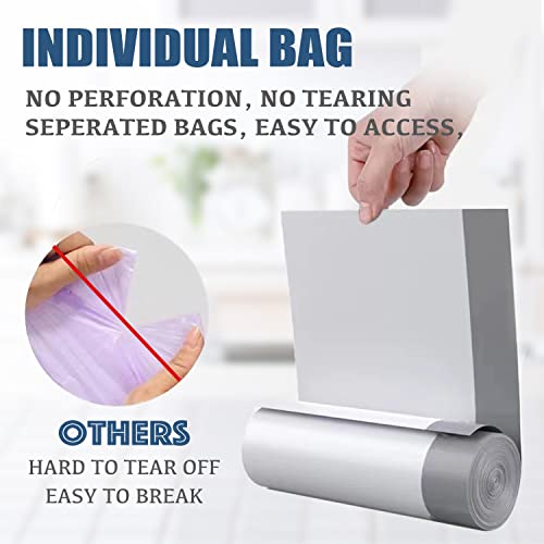 Small Trash Bags 4 Gallon - Drawstring 4 Gallon Trash Bag, Individual Unscented Small Garbage Bags, White 4 Gal Trash Can Liners Bathroom Trash Bags, 57 Count