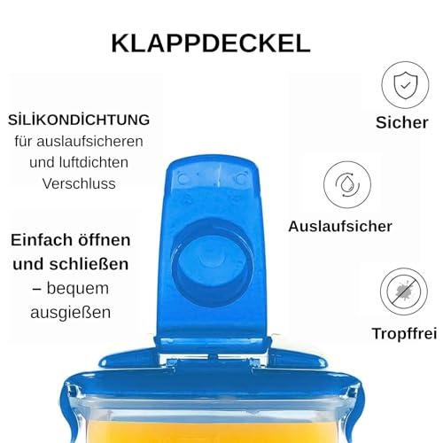 LocknLock Aqua Fridge Door Water Jug with Handle BPA Free Plastic Pitcher with Flip Top Lid Perfect for Making Teas and Juices, 3 Quarts, Blue