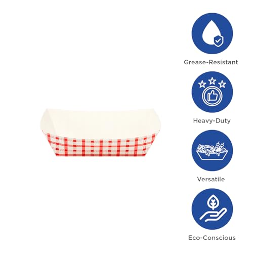 Karat Paper Food Trays Disposable [3 LB - 500 ct] Sturdy Food Boats, Leak Resistant | Ideal for Snacks, Nachos and Finger Foods