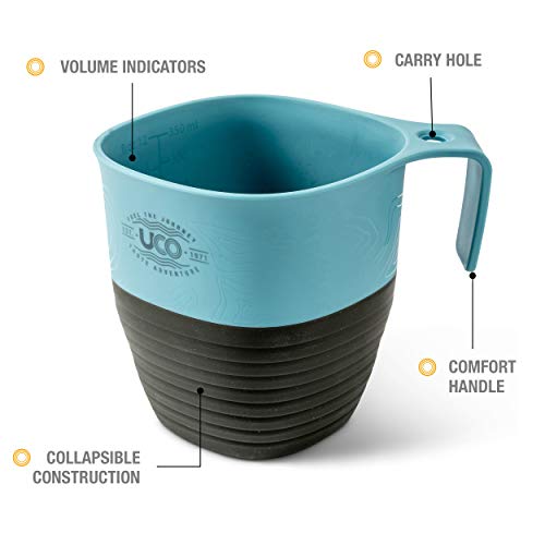 UCO Collapsible Camp Cup for Camping, Backpacking, and Hiking, 12 Ounces