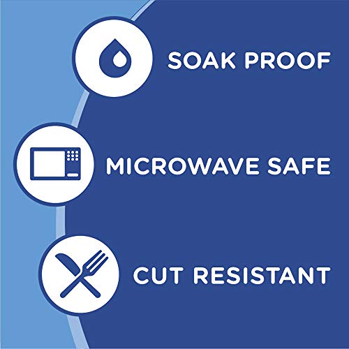 Basics Ultra Paper Plates, 6.87 Inch, Disposable, 600 Count (2 Pack of 300), Microwave-Safe, Soak Proof, Cut Resistant
