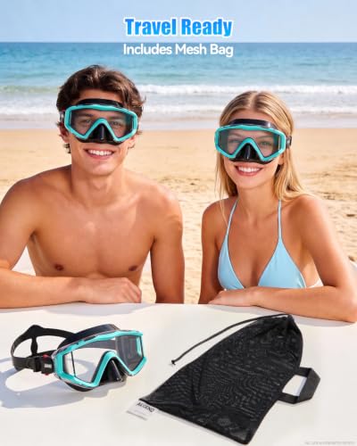 Aegend Swim Goggles for Adults Kids - 220°Wide View Anti-Fog Goggles with Mesh Bag for Indoor Outdoor Pool Beach Swimming