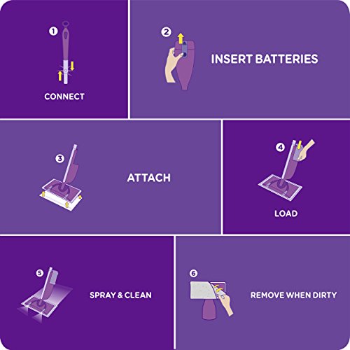 Swiffer WetJet Mops for Floor Cleaning, Hardwood Floor Cleaner Spray Mop Pad Refill, 20 Count