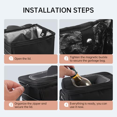 Car Trash Can Bags (5-Pack) total 75 bags- For Car