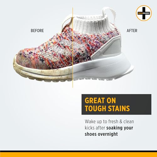 SneakERASERS Overnight Soak, Shoe and Sneaker Cleaner, Easy Detergent for Sneakers athletic shoes, and more. No fuss!