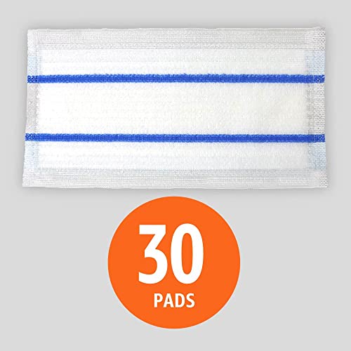 Basics Heavy Duty Disposable Floor Cleaning Mopping Pads with Absorbent Microfiber, Fits Swiffer WetJet Mopping Systems, 30 Count