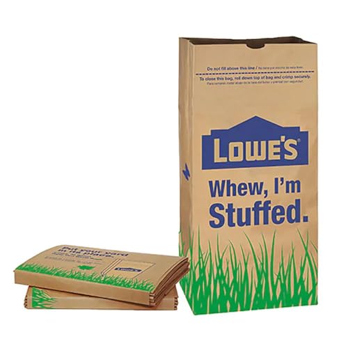 Lowe's 30 Gallon Heavy Duty Brown Paper Lawn and Refuse Bags for Home and Garden (10 Count), Large (LOWESLL)