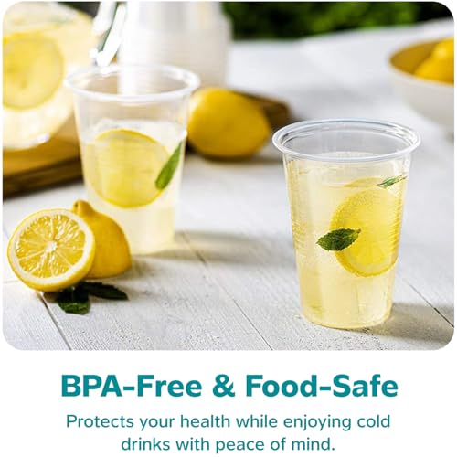 GUSTO 16 oz Clear Plastic Cups [240 Count] Disposable Cold Drinking Cups for Parties, Events, & Everyday Use – BPA-Free, Durable Polypropylene (Formerly Comfy Package)