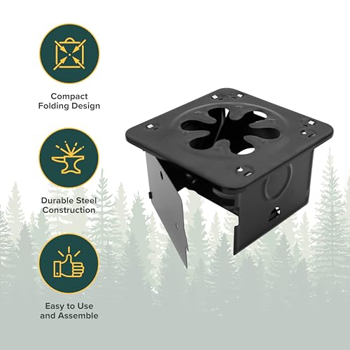 Coghlan's Portable Folding Camp Stove – Compact, Lightweight Steel Cooking Stove for Camping, Backpacking, Hiking, or Emergency Use – Uses Canned Heat or Fuel Tablets