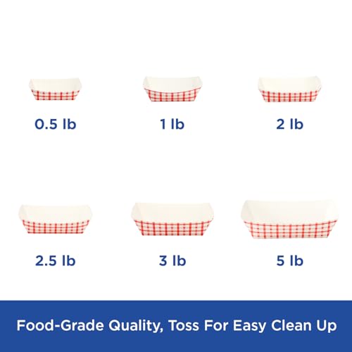 Karat Paper Food Trays Disposable [0.5 LB - 1,000 ct] Sturdy Food Boats, Leak Resistant | Ideal for Snacks, Nachos and Finger Foods