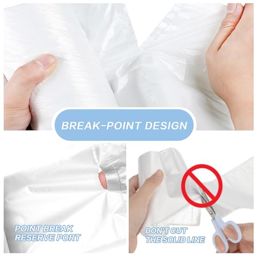 Small Trash Bags 4 Gallon - 108 Count Leakage-Proof 4 Gallon Trash Bag, Small Garbage Bags for Office Bedroom Bathroom Mini Trash Bags, Unscented White 15L Small Trash Can Liners