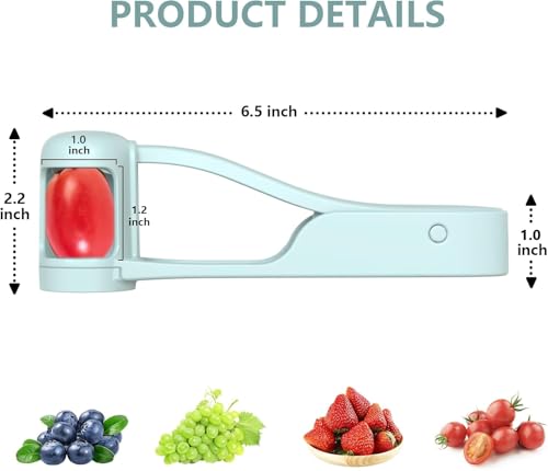 WhiteRhino Grape Cutter Grape Slicer for Toddlers Baby,Grape Cherry Tomato Strawberry Cutter Quarter Slicer tool For Vegetable Fruit Salad Cake Decoration,Stainless Steel kitchen Gadget Fruit cutter