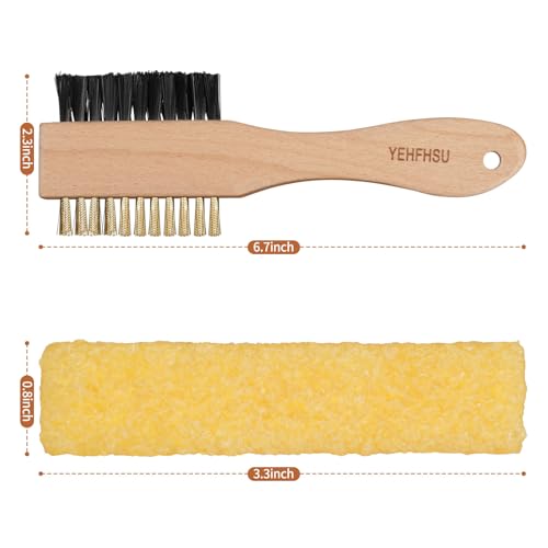 2-Piece Suede Brush and Suede Eraser, Suede Cleaner Kit, Suede Brush for Shoes Effectively Solves Stubborn Stains on Soft Bristle Shoes