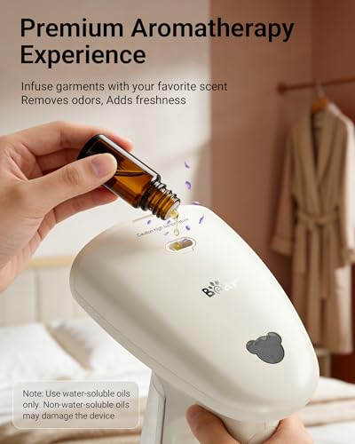 Bear Steamer for Clothes, Handheld Clothes Steamer,1300W Strong Power Garment Steamer with 230ml Tank,Fast Heat-up, Auto-Off, Steam Iron Fabric Wrinkle Remover with Brush for Home and Travel