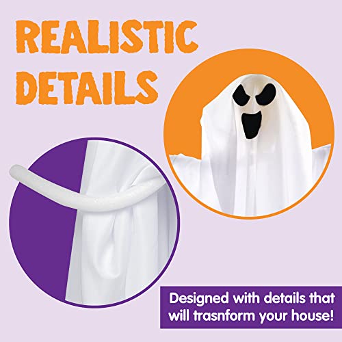 JOYIN 3 PCS Halloween Party Decorations 27.5" Hanging Ghosts, Cute Flying Ghosts for Front Yard Patio Lawn Garden Party Décor and Holiday Decorations
