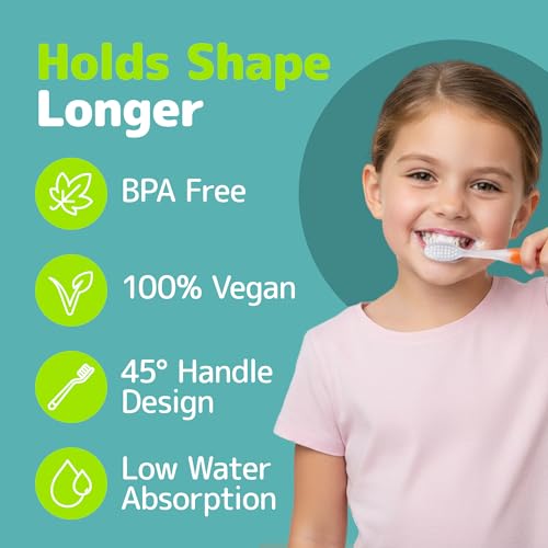 NIMBUS NIMBY Kid's Extra Soft Toothbrushes for Sensitive Teeth and Receding Gums, Periodontist Design Plaque Remover Travel Toothbrush, Individually Wrapped (4 Pack, Colors May Vary)