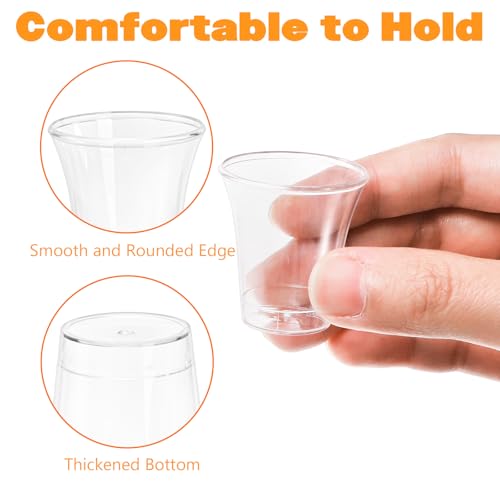 Bekith 1000 Pack Communion Cups, Plastic Disposable Cup Fits Standard Holy Communion Trays, 0.5 Ounce, Clear