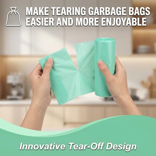 Small Trash Bags 1.2 Gallon: YHEEL Bathroom Trash Bags Unscented Small Garbage Bags Strong Leak-Proof Trash Liners for Office Bedroom - 150 Counts