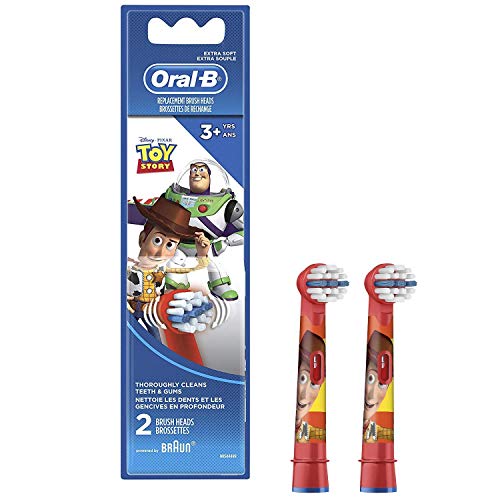 Oral-B Kids Extra Soft Replacement Brush Heads featuring Disney Pixar Toy Story, Ages 3+, 2 count