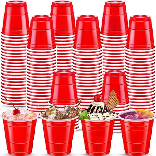 120 pcs Red shot cups Christmas Plastic Shot Glasses 2 oz red shot glasses disposable for drinking Tastings served Snacks Jello Tastings and Samples
