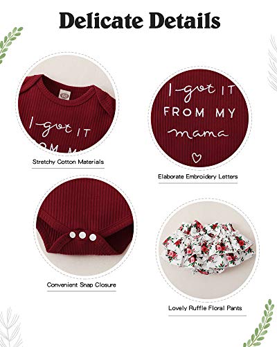 Mioglrie Newborn Infant Baby Girl Clothes Romper Shorts Set Floral Summer Outfits Cute Baby Clothes Girl