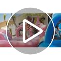 QPAU Elephant Kids Pool with Slide and Sprinkler, Inflatable Play Center with 4 Rings, 72 × 64 × 37 in, Fast Inflation Kiddie Pool for Garden & Backyard, Birthday Gift for Ages 1+ (Pink)