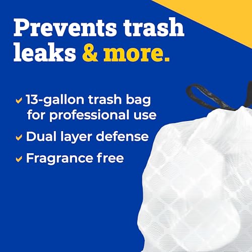 CloroxPro Glad ForceFlex Tall Drawstring Trash Bags, 13 Gal, 100 Ct (Pack May Vary)