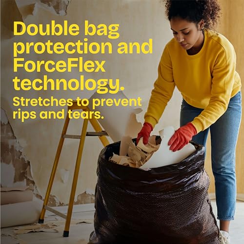 Glad ForceFlex Heavy Duty Trash Bags With Clorox, Mountain Air, 30 Gal, 50 Ct (Package May Vary)