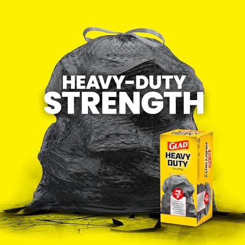 Glad ForceFlex Heavy Duty Large Trash Bags, Hold 80+ lb, 30 Gal, 25 Ct (Package May Vary)