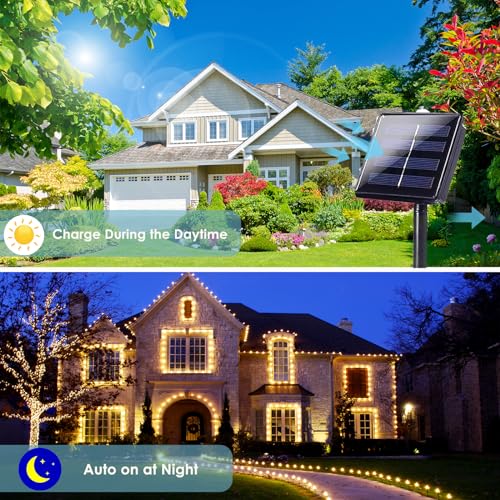Solar String Lights Outdoor, 2 Pack 400LED 144FT Extra-Long Fairy Lights
