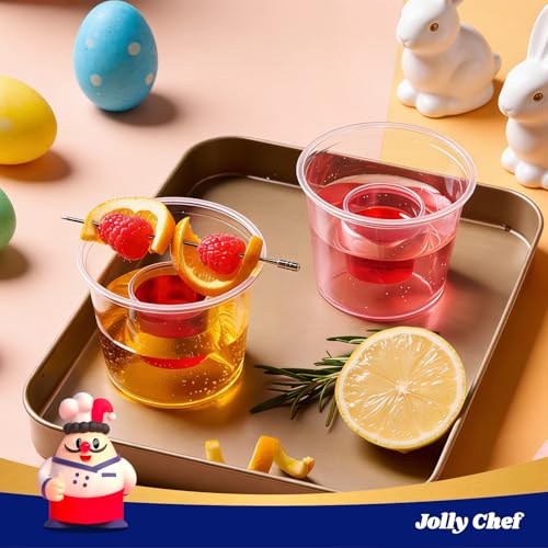 JOLLY CHEF 200 Disposable Bomber Cups Jager Bomb Shot Glasses plastic, Highly Durable and Reusable Shot Cups,Perfect for Wedding, Thanksgiving, Halloween, Christmas Party