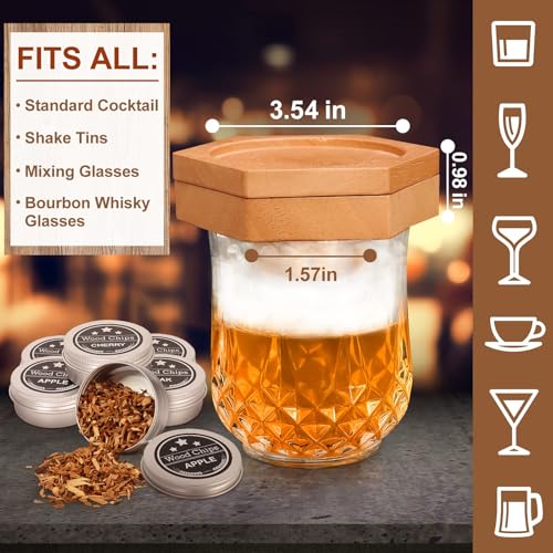 Bourbon Whiskey Gifts for Men Dad - Cocktail Smoker Kit with Torch, Birthday Anniversary Unique Gifts for Father Boyfriend Husband Grandpa, Smoked Bourbon Kit, Mens Gifts Ideas
