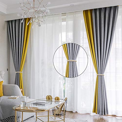 Magnetic Curtain Tiebacks, 4pcs Modern Handmade Rope Curtain Tie Backs Decorative Curtain Holdbacks Holders Cord for Window Sheer Drapes Indoor Outdoor, Beige