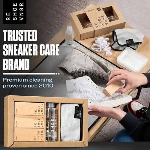 RESHOEVN8R Shoe Cleaner Kit and Sneaker Cleaner Sets - Cleaning Kit Solution for Sneakers, Mesh, Canvas, Suede, Knit, Leather