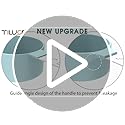 TILUCK Measuring Cups & Spoons Set, Stackable Cups and Spoons, Nesting Measure Cups with Stainless Steel Handle, Kitchen Gadgets for Cooking & Baking (Black)