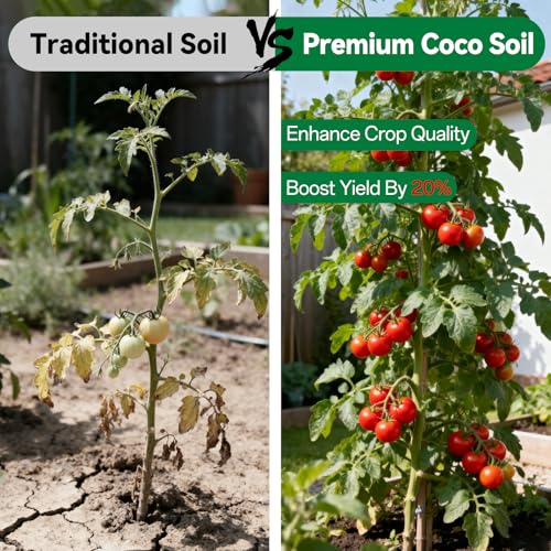ZeeDix 2 Pcs Coco Coir Brick for Plants- 100% Organic Coconut Coir for Garden Soil & Potting Mix, Low EC and pH Balance, Compressed Coconut Husk Fiber for Seed Starter Soil for Indoor Outdoor Plants