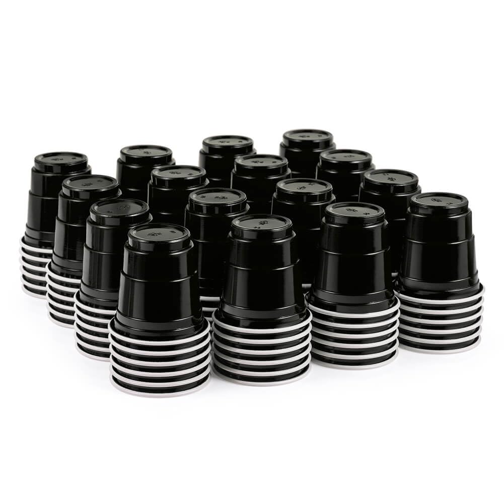 100ct 2oz. Mini black Shot Cups, Disposable and Small Size Perfect for Party, Tastings, Sample and More
