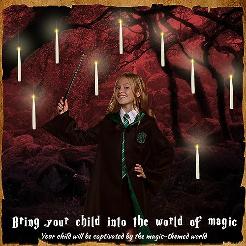 Boribim 20PCS Floating Candles with Wand, Magic Hanging Candles, Flickering Warm Light LED Taper Flameless Candles with Wand Remote, Battery Operated