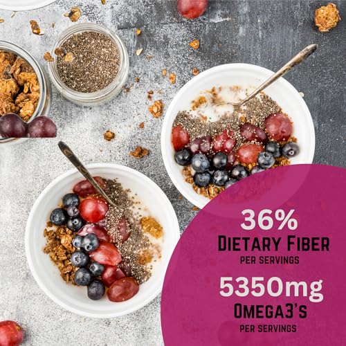 Sown-and-Grown Chia Seeds- 12oz Omega-3, Non-GMO, Keto Friendly, Source of Fiber and Chia Seeds for Weight Management
