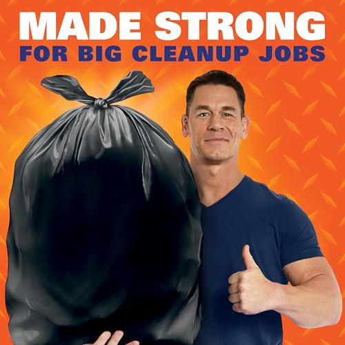 Hefty Easy Flaps Multipurpose Large Trash Bags, 30 Gallon, 40 Count
