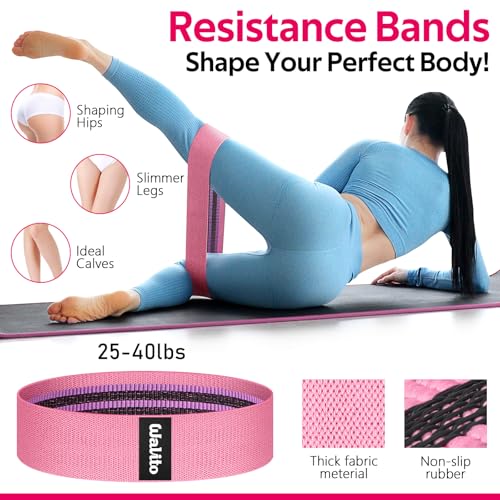 WALITO 8Pcs Barbell Pad Set for Hip Thrust - Squat Pad,Gym Accessories for Women with Bar Bad,Bench Press, with Gym Ankle Straps,Resistance Bands for Working Out,Lifting Strap,Carry Bag