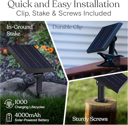 Brightech Ambience Pro Solar Powered Outdoor String Lights -27 ft Commercial Grade Waterproof Edison Patio Lights, Shatterproof LED String Lights for