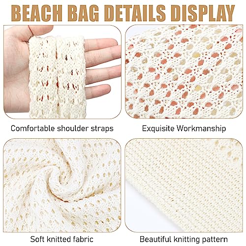 hatisan Crochet Bags for Women - Summer Beach Tote, Aesthetic Hippie Knit Bag