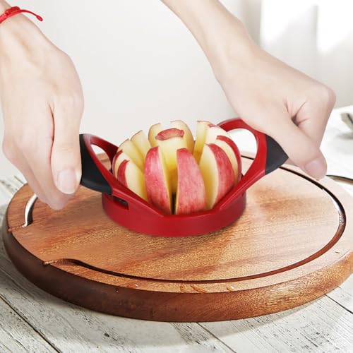Apple Slicer, 4.72 Inch Apple Corer and Slicer - Apple Cutter with 12 Sharp Blades, Apple Corer Tool - Easy Gadgets