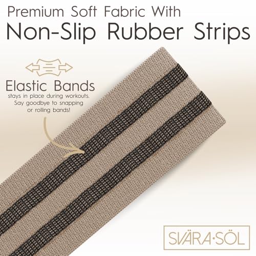 Fabric Resistance Bands Set of 3 for Legs, Glutes, Arms, Booty Bands for Women and Men, Resistance Bands for Working Out, Physical Therapy, Strength Training, Elastic Bands for Exercise