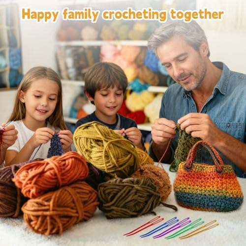 UOOU 10Pcs Yarn Needles, Darning Tapestry Needles, Large Eye Weaving Needle, Yarn Needle for Crocheting with Aluminum Storage Knitting Crochet Accessories
