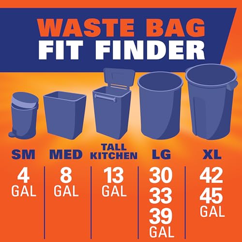 Hefty Ultra Strong Multipurpose Large Trash Bags, Black, Unscented, 30 Gallon, 25 Count