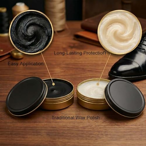 shoe care kit horsehair brush,long-handled round brush,white & black polish,polishing cloth,shoe horn,storage box.