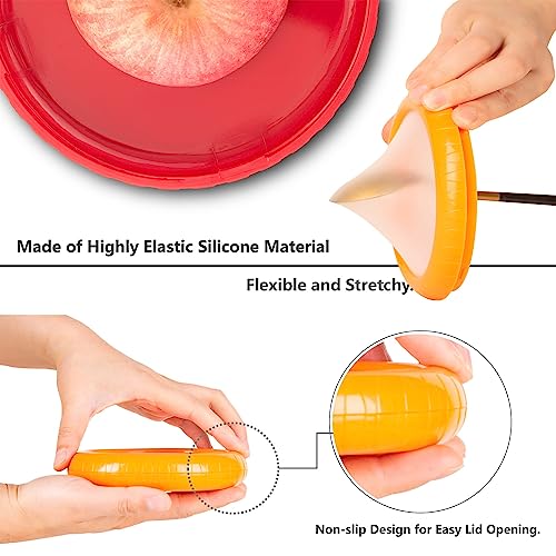 Avocado Saver and Tomato Holder - Set of 4 Reusable Storage Containers for Fridge - Ideal for Garlic, Onions, Lemons, and Potatoes