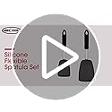 Unicook 2 Pack Flexible Silicone Spatula, Turner, 600F Heat Resistant, Ideal for Flipping Eggs, Burgers, Crepes and More, Black